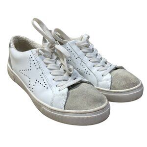 Steven Rezza New York Sneaker Women's Size 8 White Silver Star